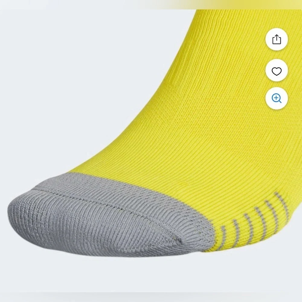 Adidas Men's Bright Yellow Athletic Socks